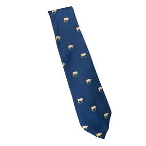 Vintage 50s Hanny's of Arizona Blue Pig Tie